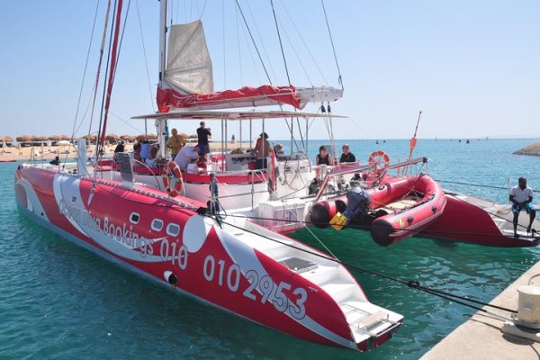 El Gouna: Luxury Catamaran Cruise Sail, Snorkel and Spot Dolphins